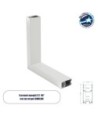 GLOBOSTAR® ALP-CORNER-SIDE90 LUMILINE 61766 Επιφανειακό - Κρεμαστό Προφίλ Αλουμινίου Γωνία με Λευκό Γαλακτερό Πατητό Κάλυμμα για Ταινίες LED IP20 - Λευκό Ματ - Μ30 x Π3.5 x Υ7cm